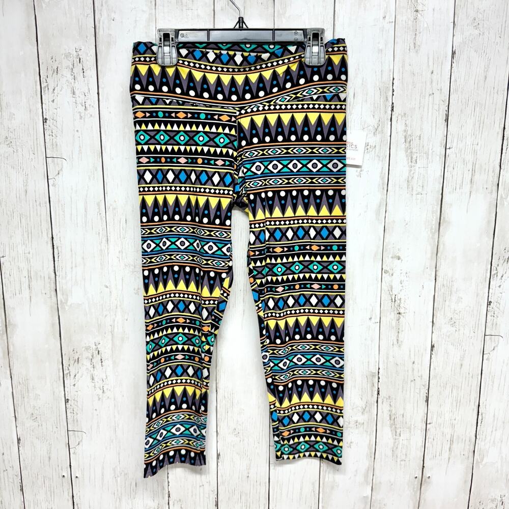 Sexy Basics 24/7‎ Anywear Pants Women Size Small Multicolor Printed Leggings NWT